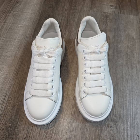 Alexander McQueen White Bronze Oversized Chunky Sneakers EU36 US5 - Picture 1 of 13